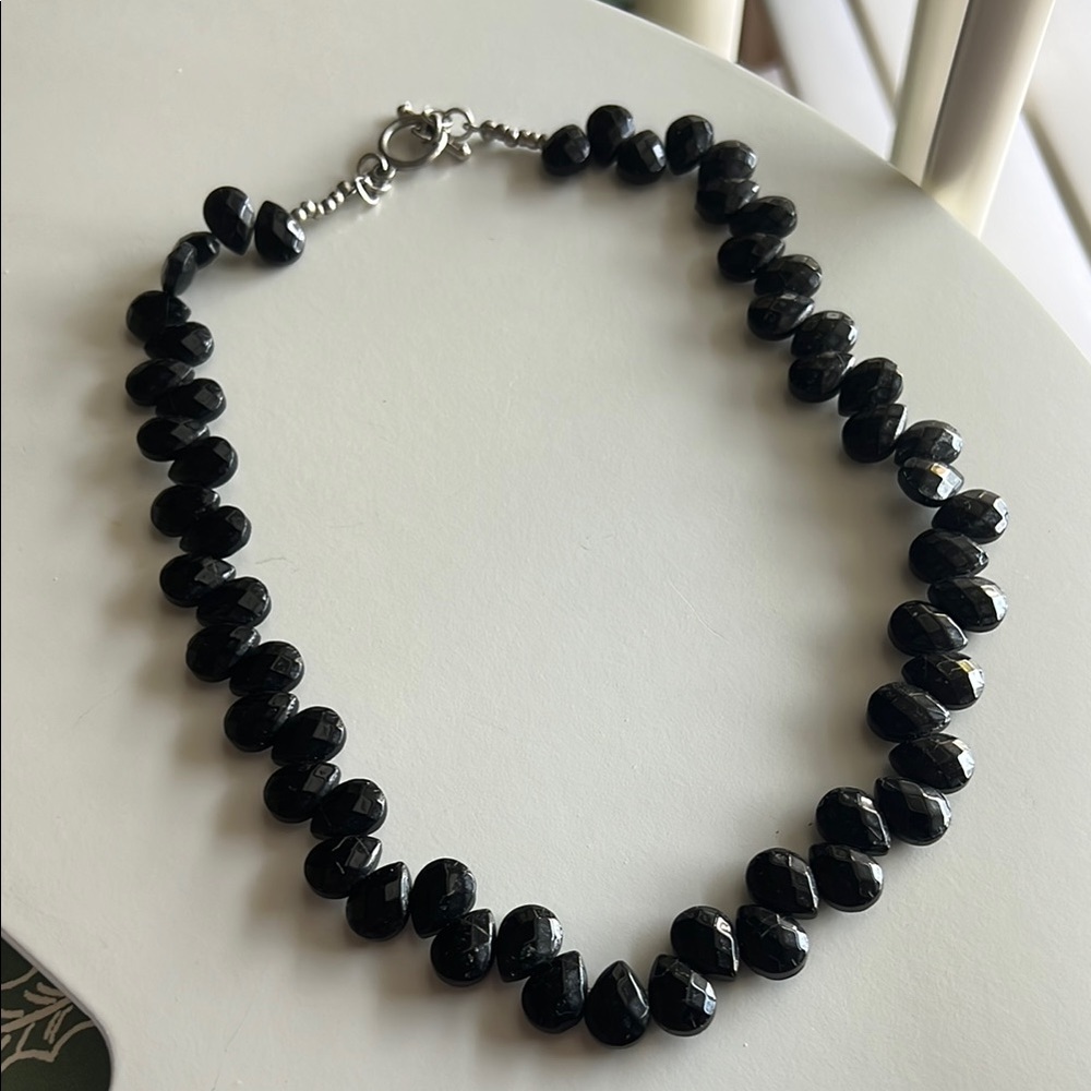 Black beaded necklace